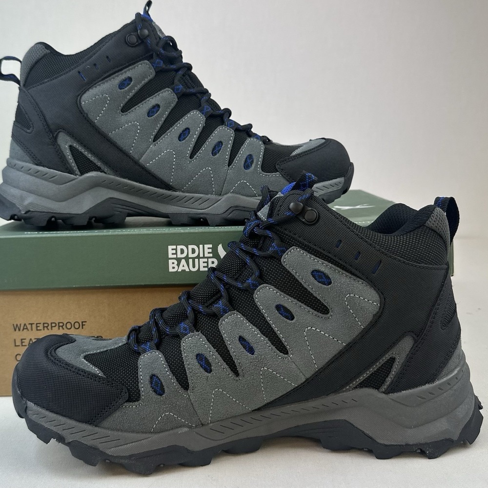 Eddie Bauer Men's Size 10 Maple Ridge Outdoor Waterproof Hiking Boots Gray